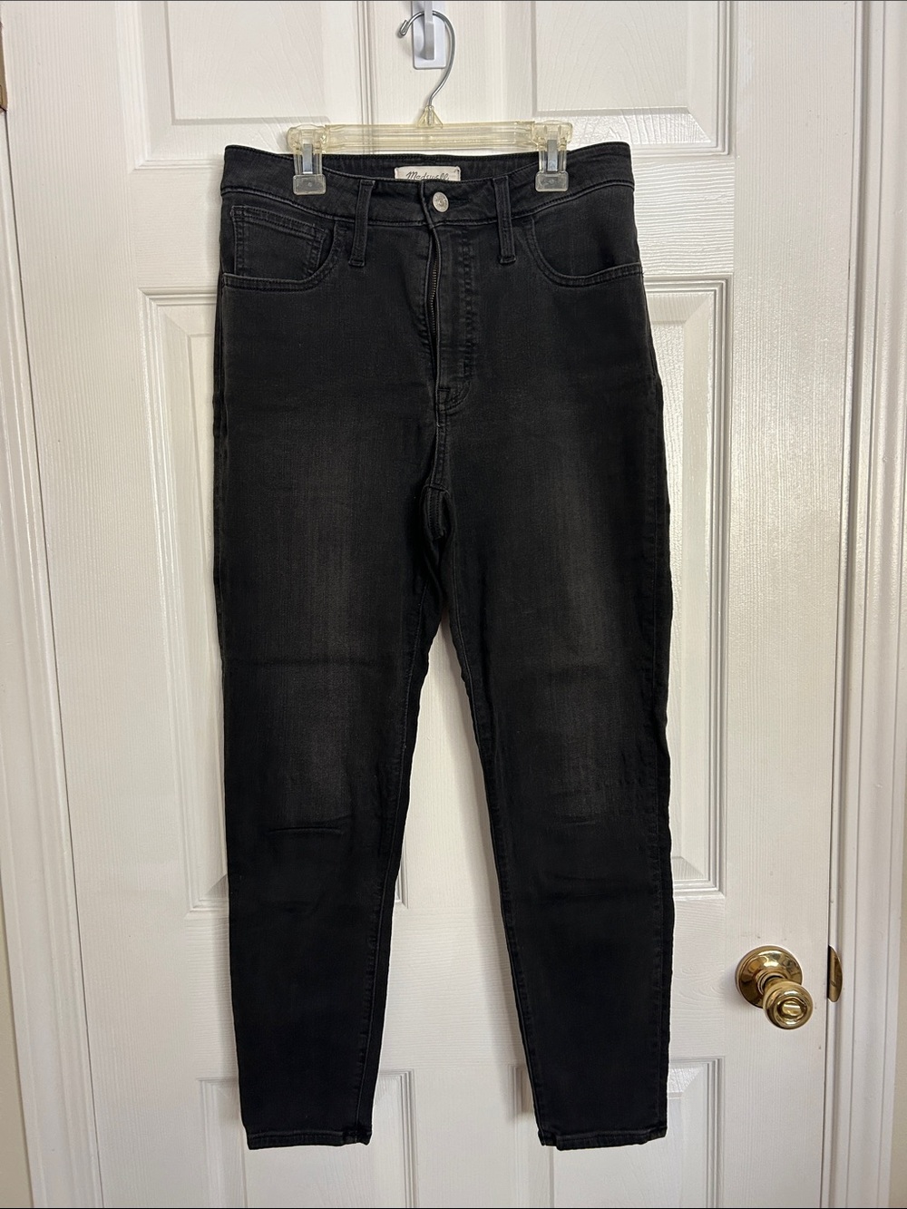 Madewell Washed Black High-Rise Skinny Jeans